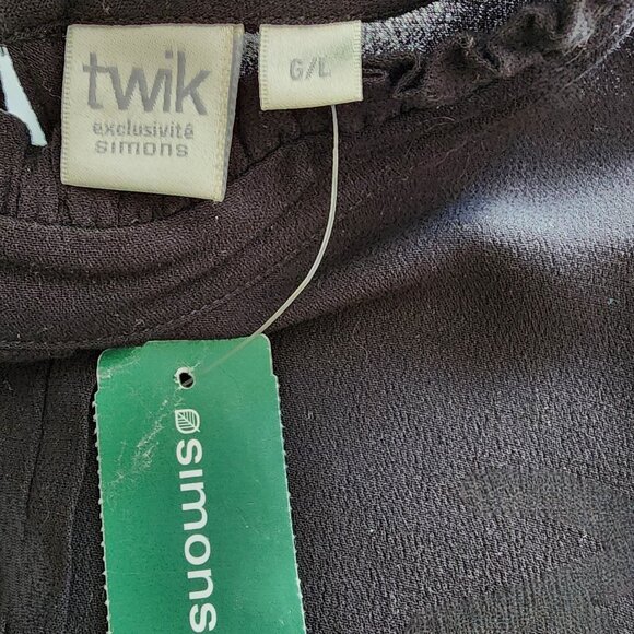 Simons Twik black high collar ruffled blouse - Picture 6 of 10